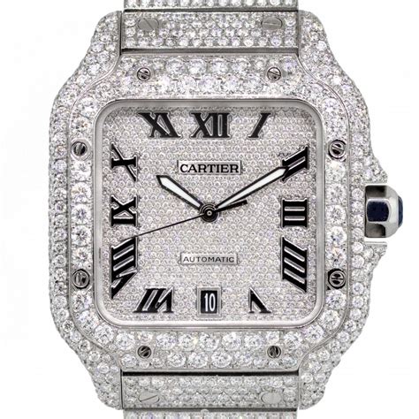 cartier all diamond watch